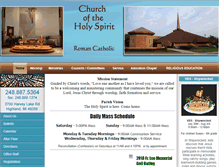 Tablet Screenshot of holyspirithighland.com